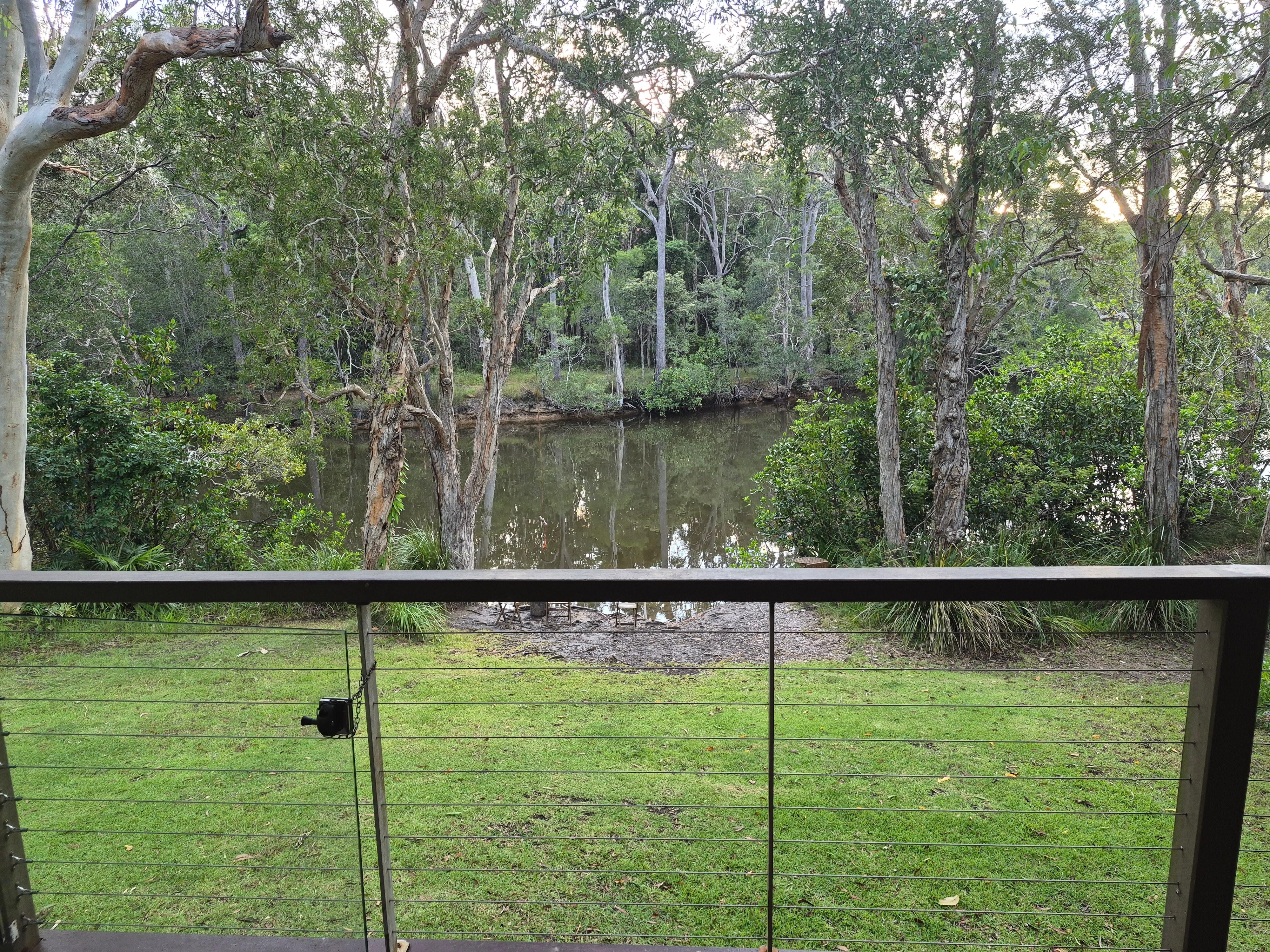 View from deck. Easy to use the knacks.