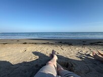 Grab a chair, lower the stairs to the beach, and plant yourself right in front.