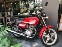 Many nice old motorbikes on display