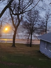 View of lake Erie from the door.