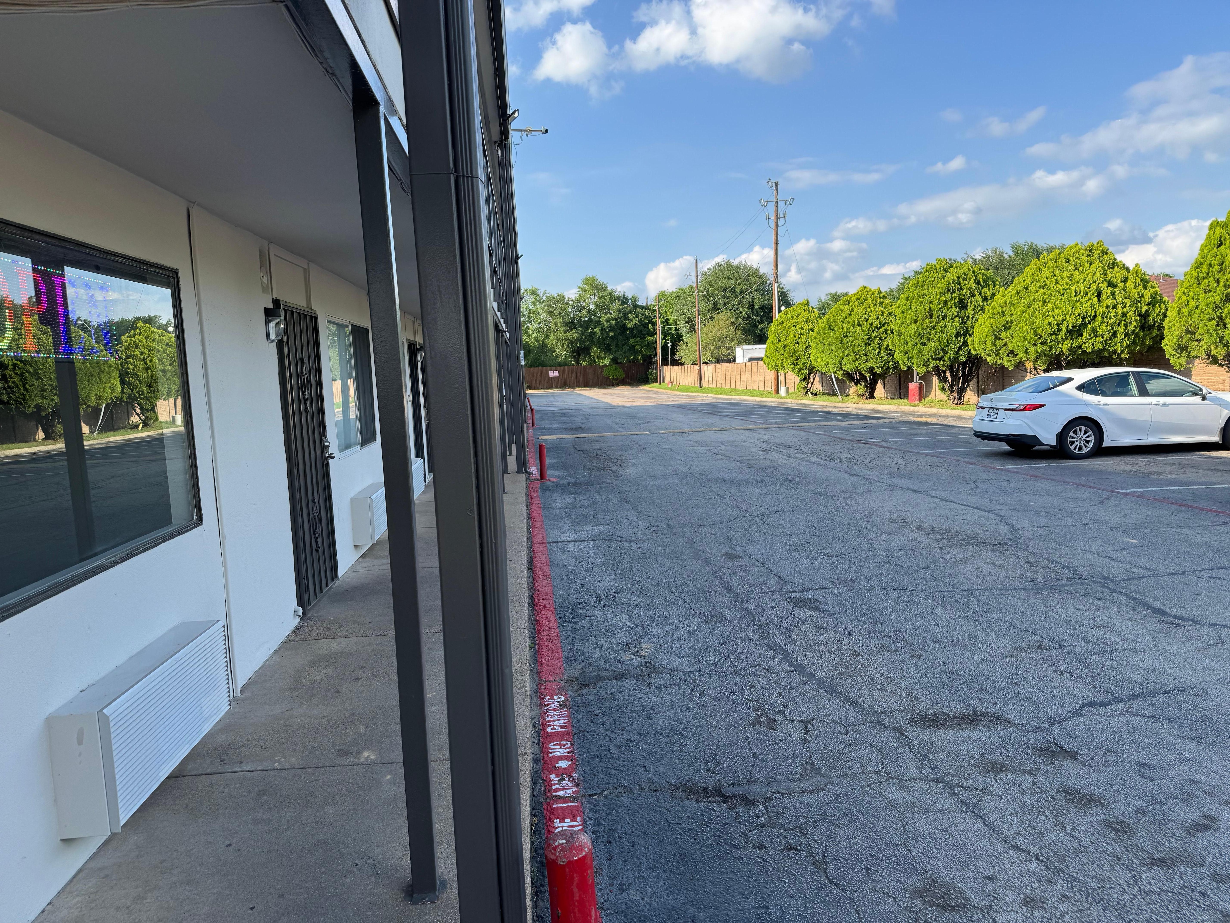 Had to tote my bag past these rooms -go around the far end of buildings 