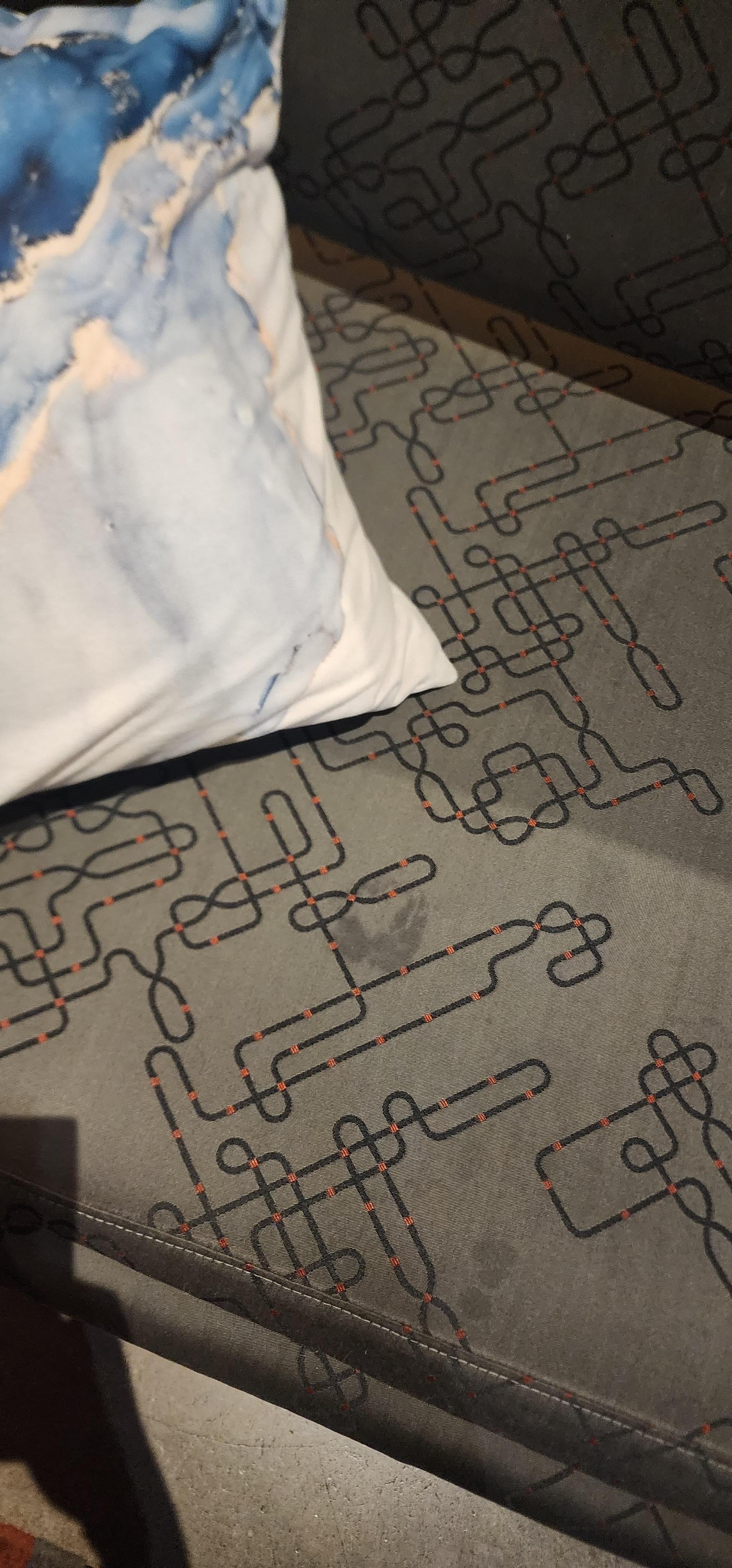 Stains on lobby couches