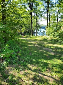 view of the lake from the house