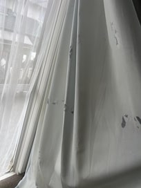 No blinds in kitchen