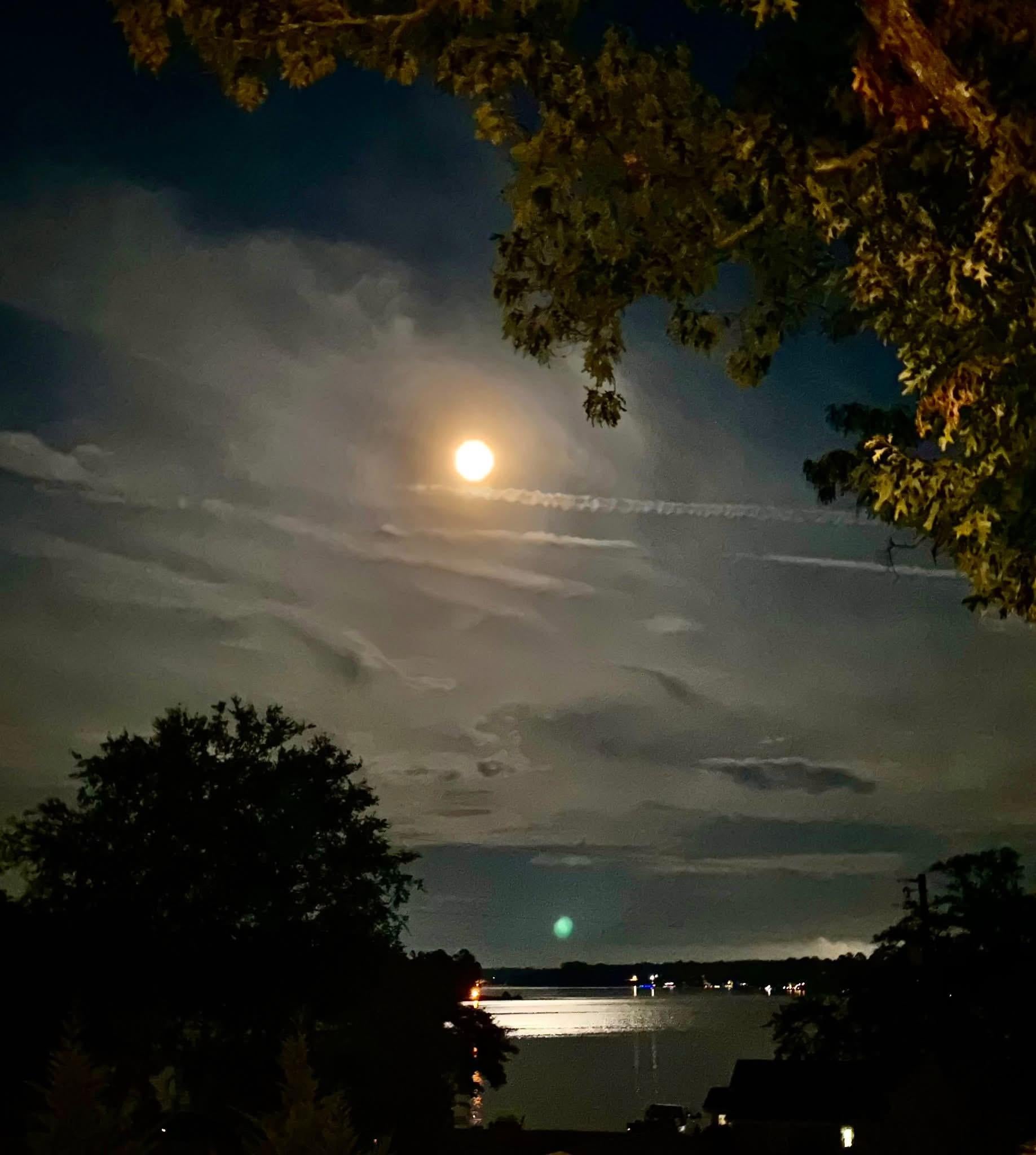 Full moon view from the upper deck.  