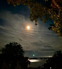 Full moon view from the upper deck.
