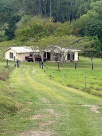 The outside of the cottage doesn't do justice to the amazing spacious rooms inside.