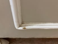 You can see the dirt build up on the trim in the bathroom