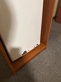 Everything in the hotel shows signs of neglect/age