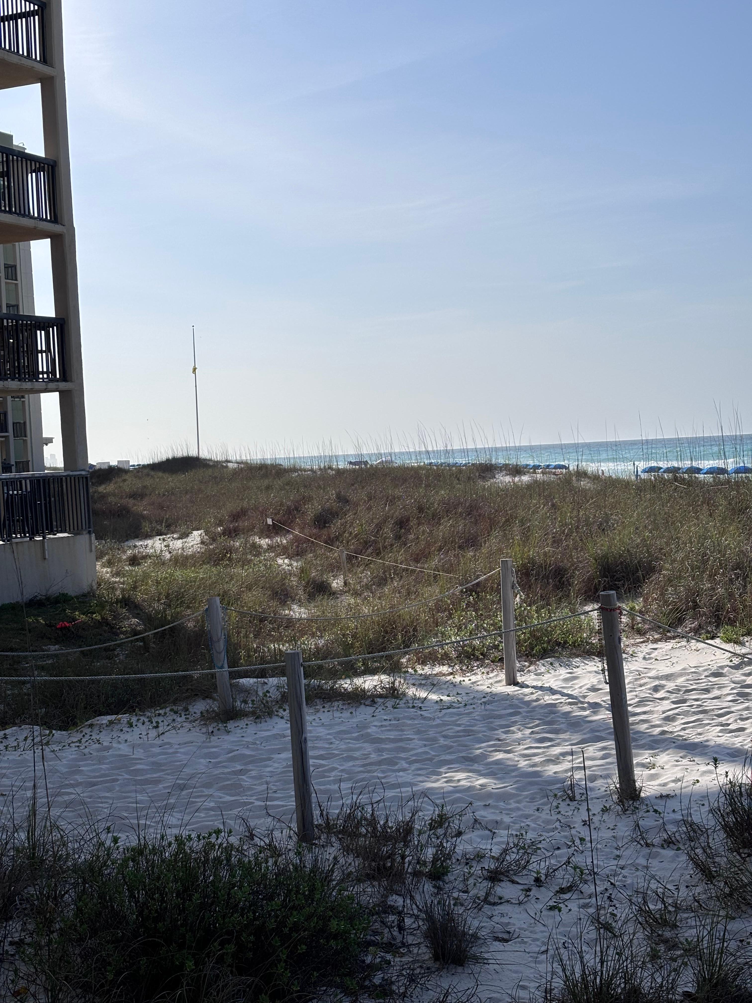 Trail to the beach right off the patio