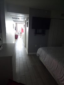 One long room. Picture taken from the front door.