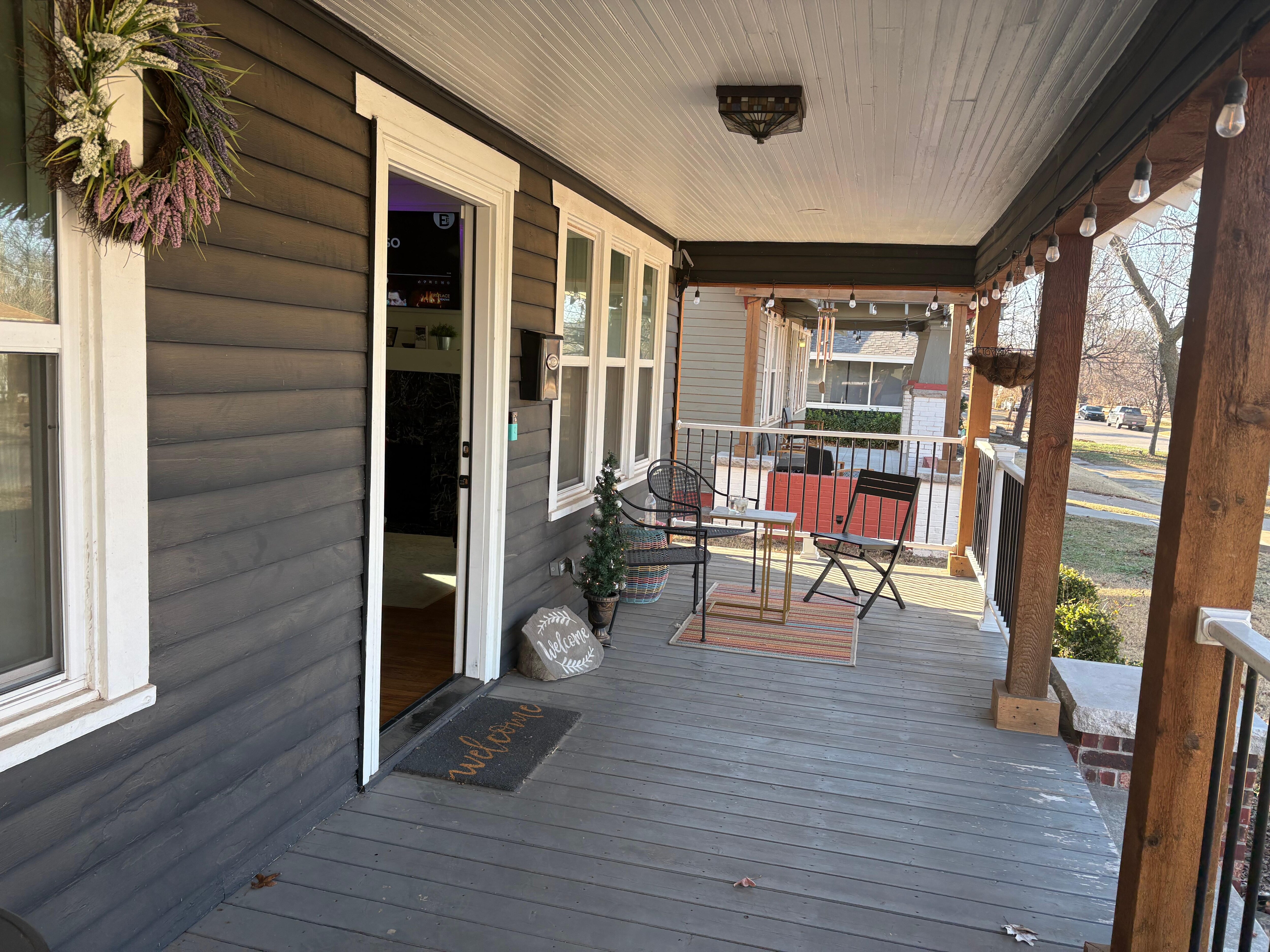 Afternoon sun on porch