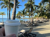 Beach and their great coffee
