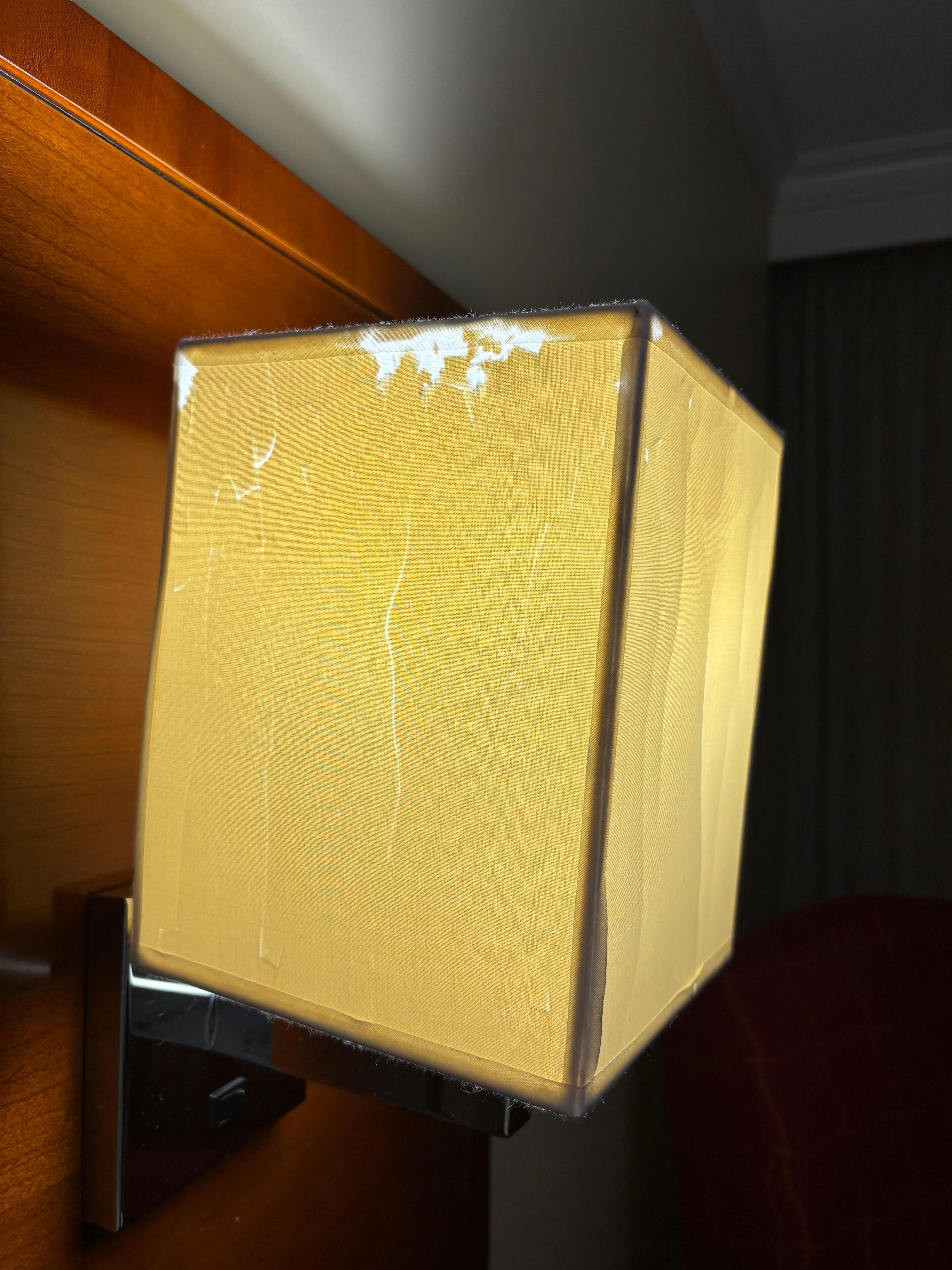 Lamp shades on bed lamps