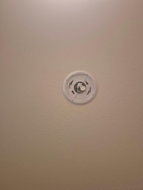missing smoke detector in one room