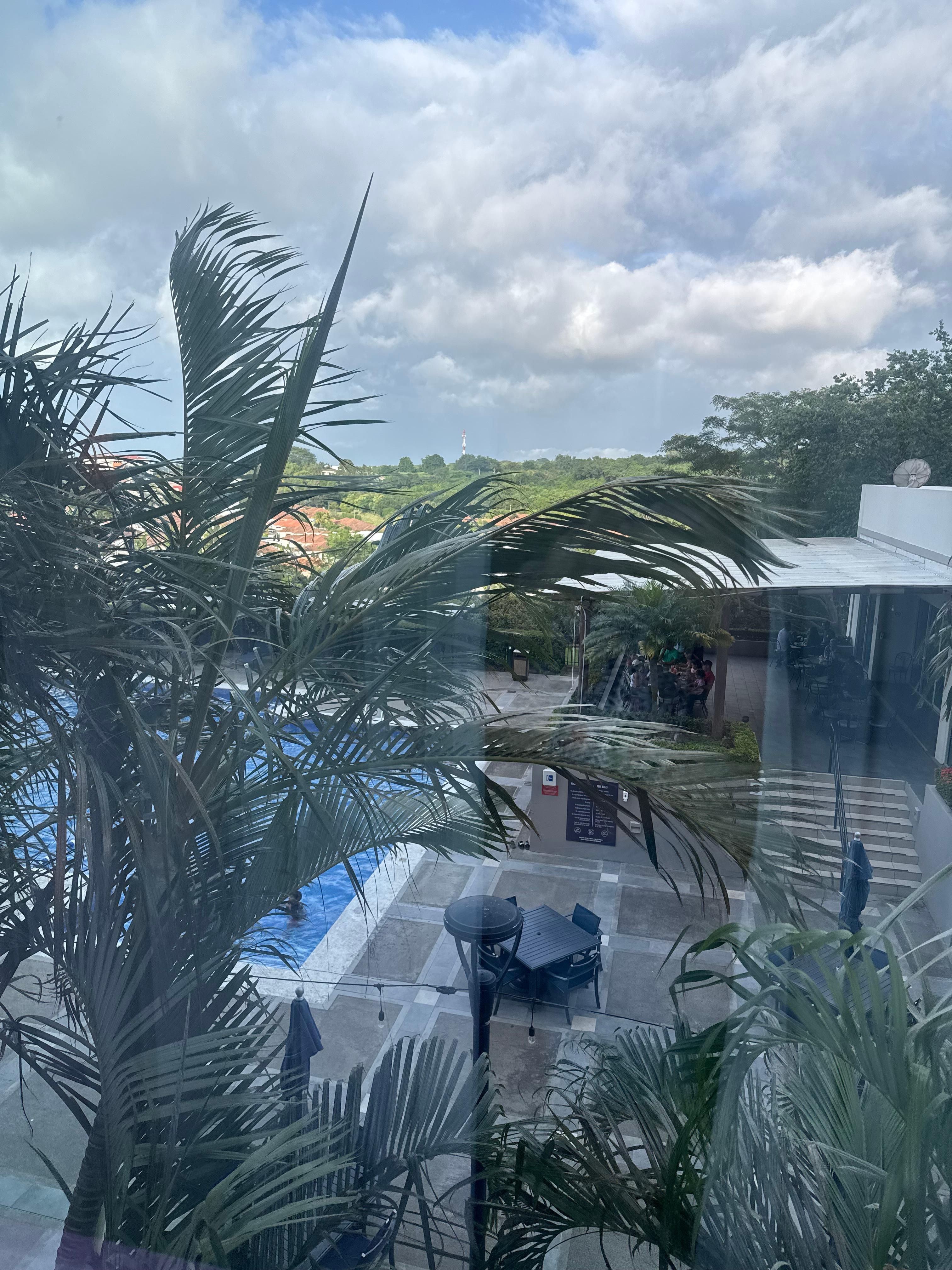 Pool view from our room
