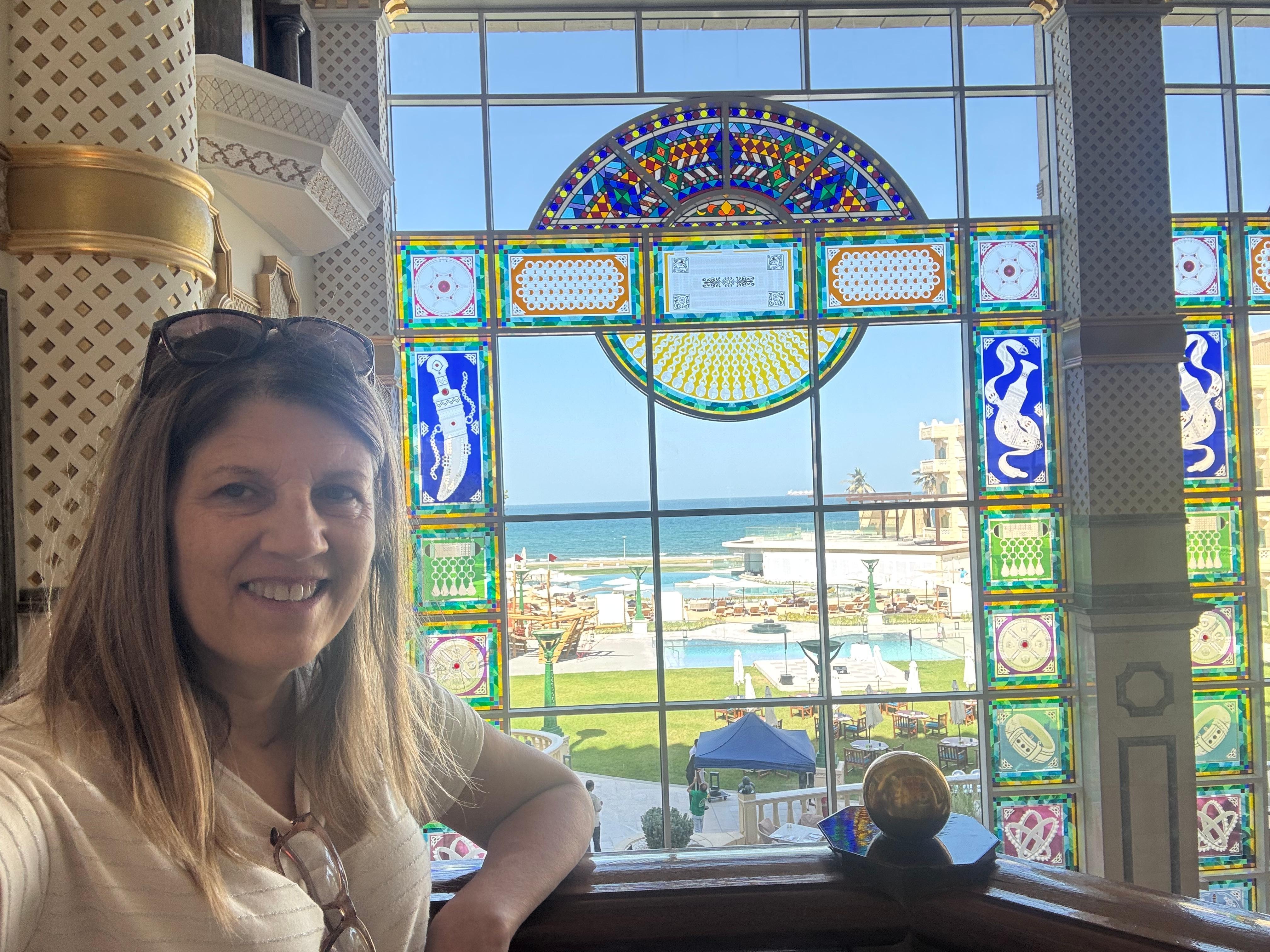 From the balcony looking out