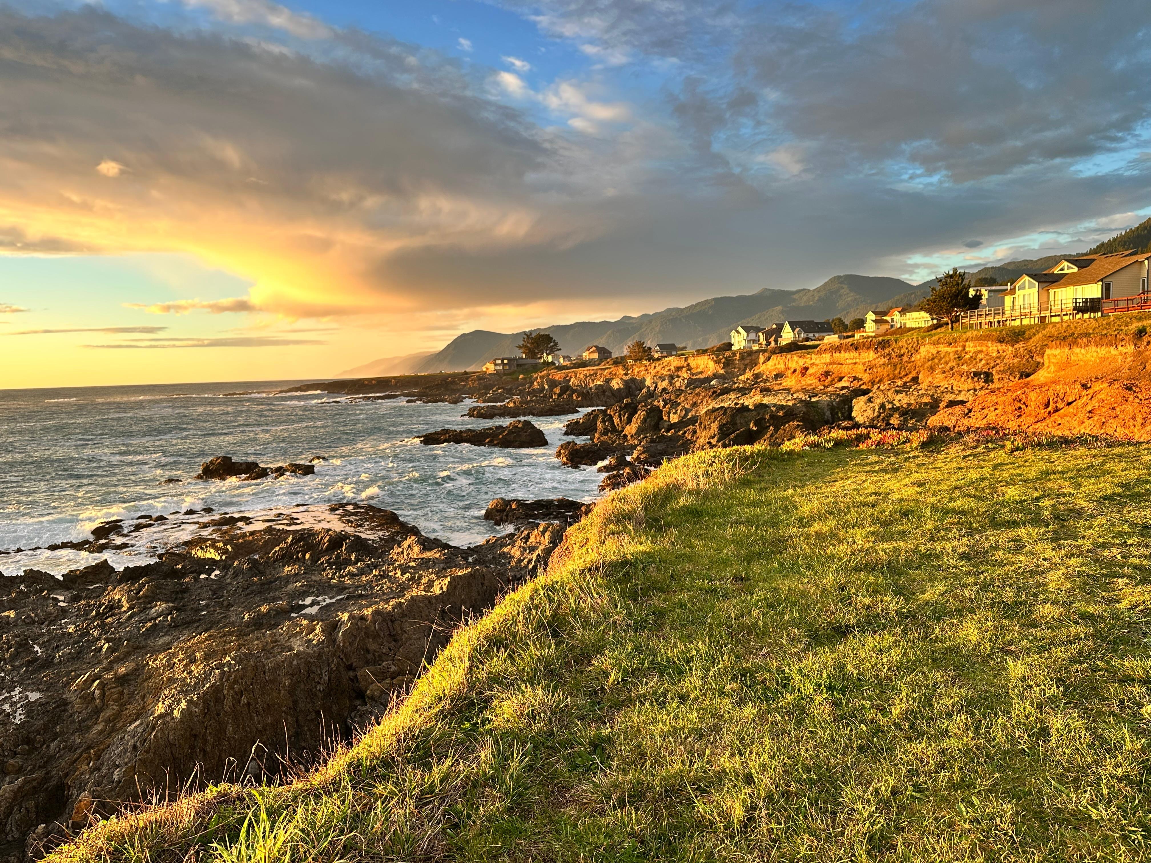 Sunset from the cliffs - just a stone’s throw from the house. 