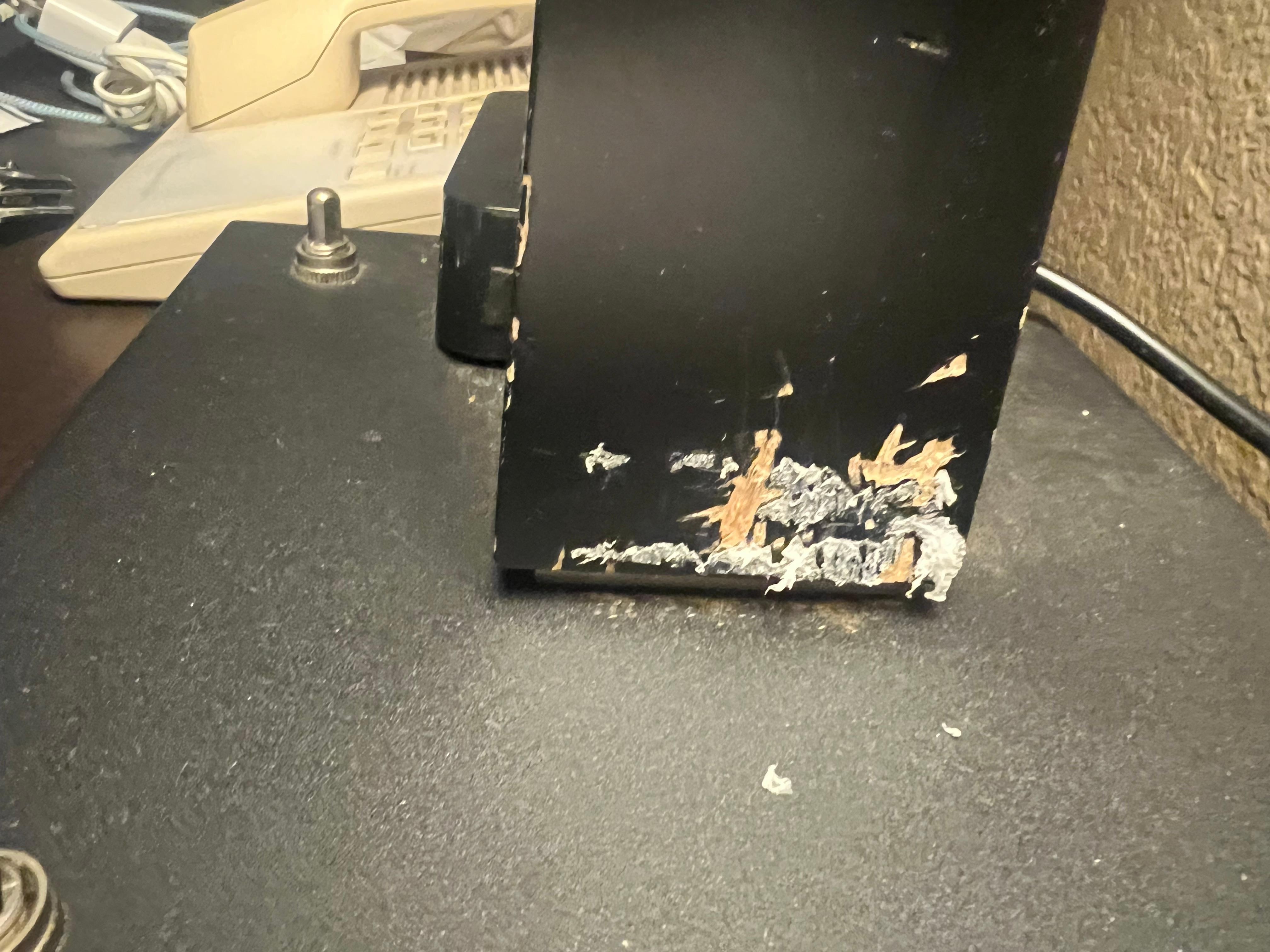 Night stand lamp looked chewed up.  