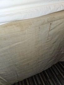 Dirty bed skirting