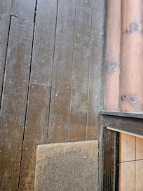 Filthy deck; also covered in mildew which made it dangerously slippery when it rained