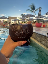 Coconut mojito by the pool was delicious