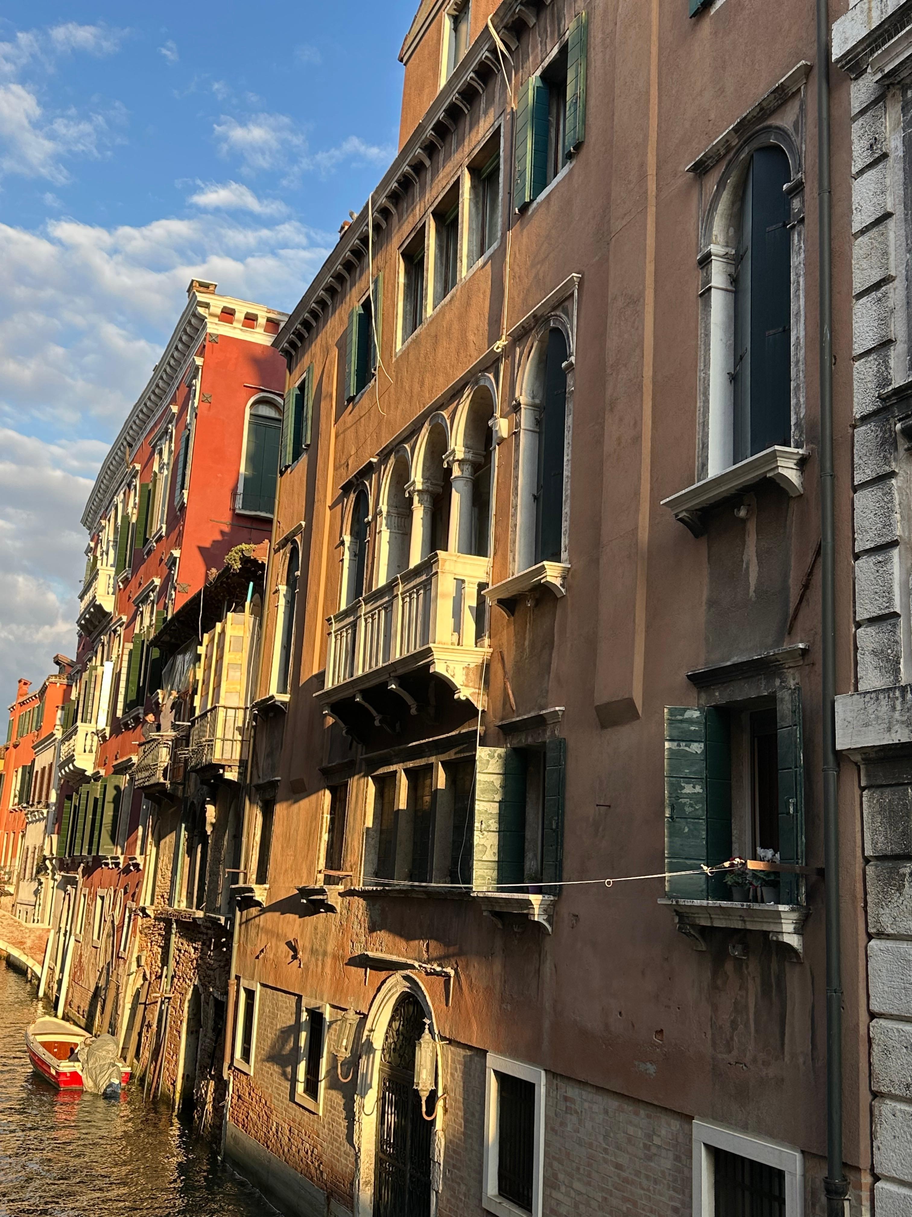 The white stone balcony is ours.