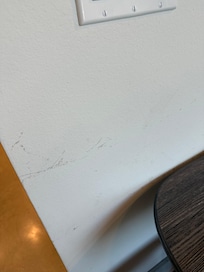Dirty worn walls everywhere