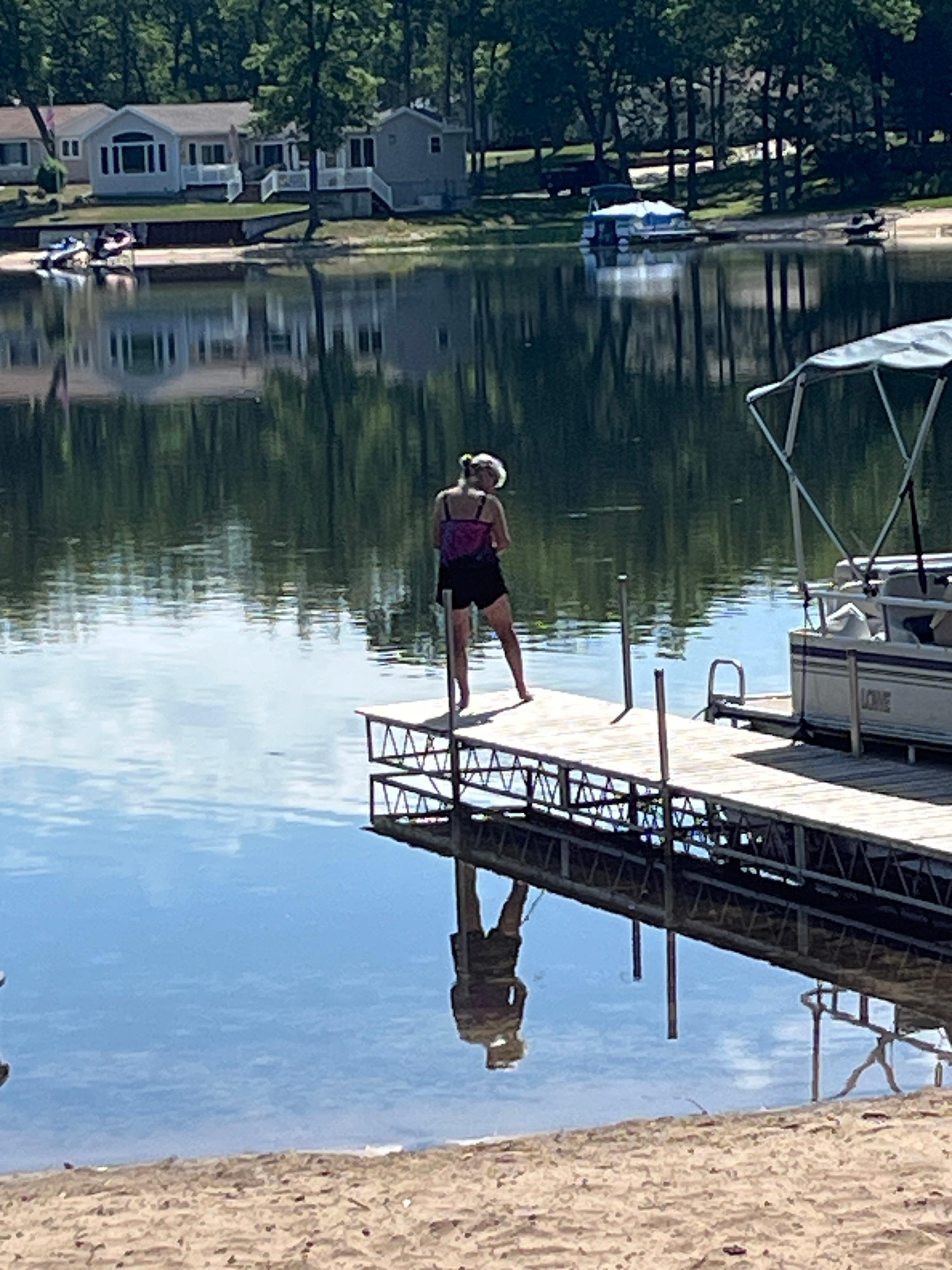 Fishing off the dock