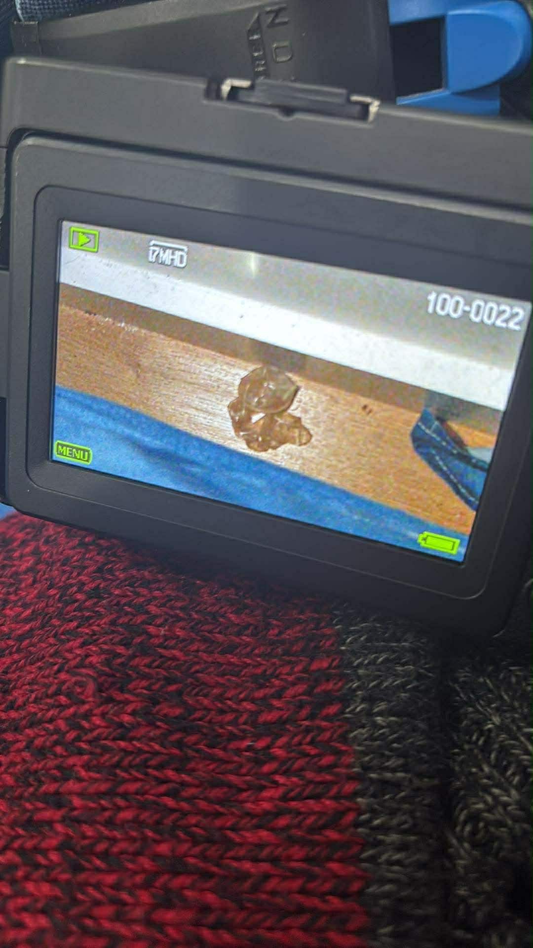 That's a rubber. We took that photo on my sister's camera since I had to hold the phone flashlight 