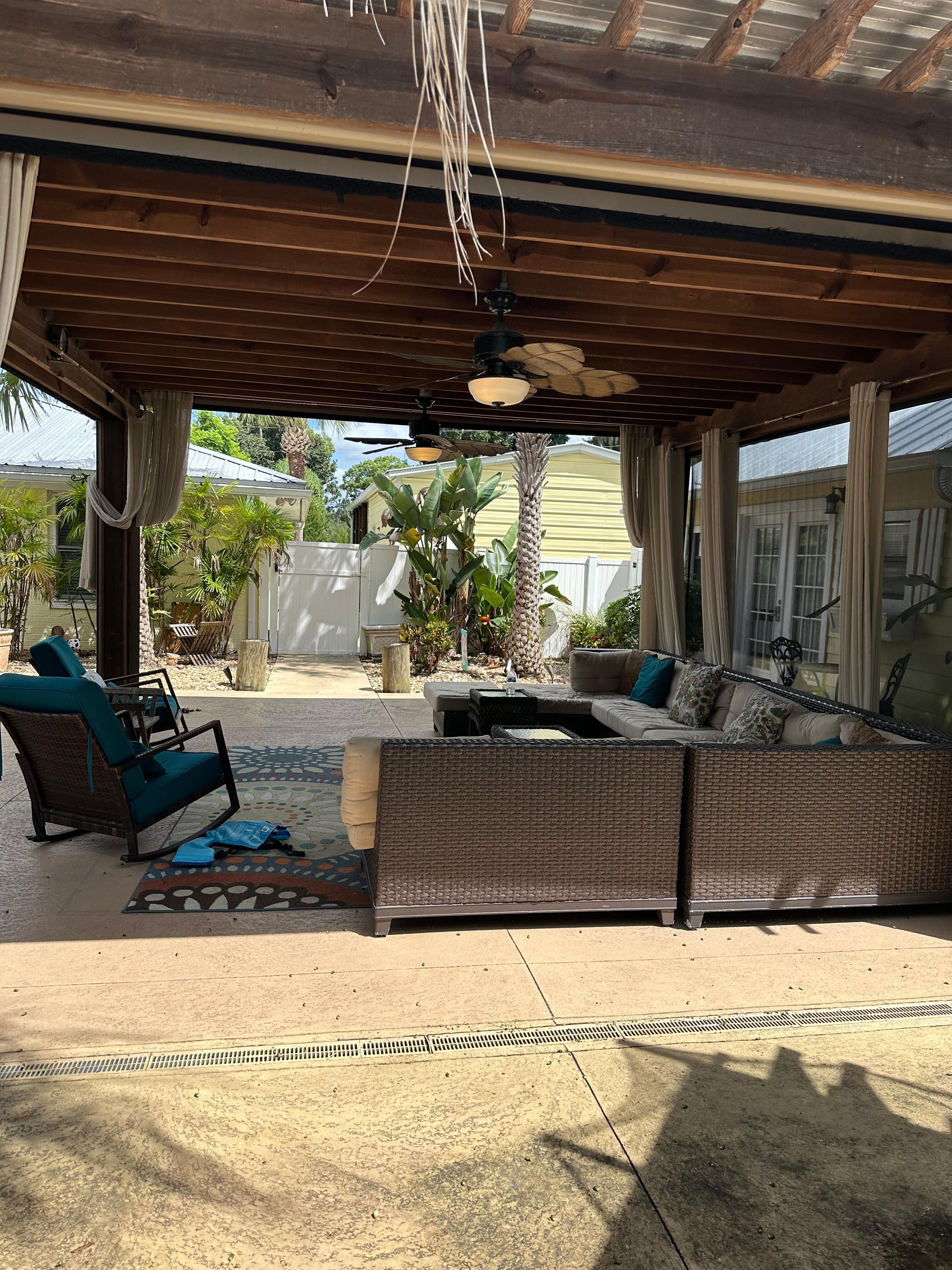 Covered sitting area
