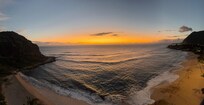 Panoramic beach view from lanai