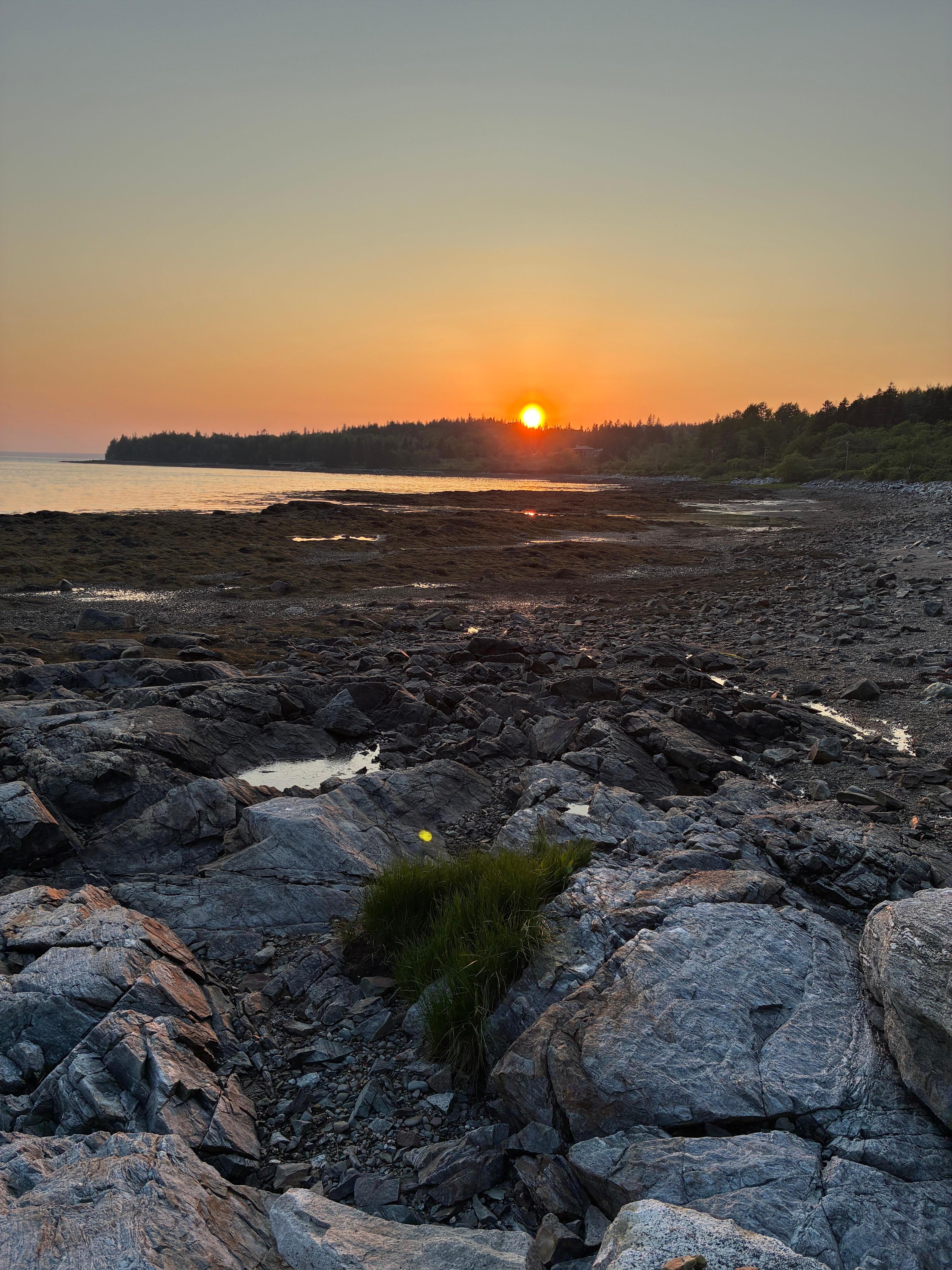 Sunset from the picnic area on the cove