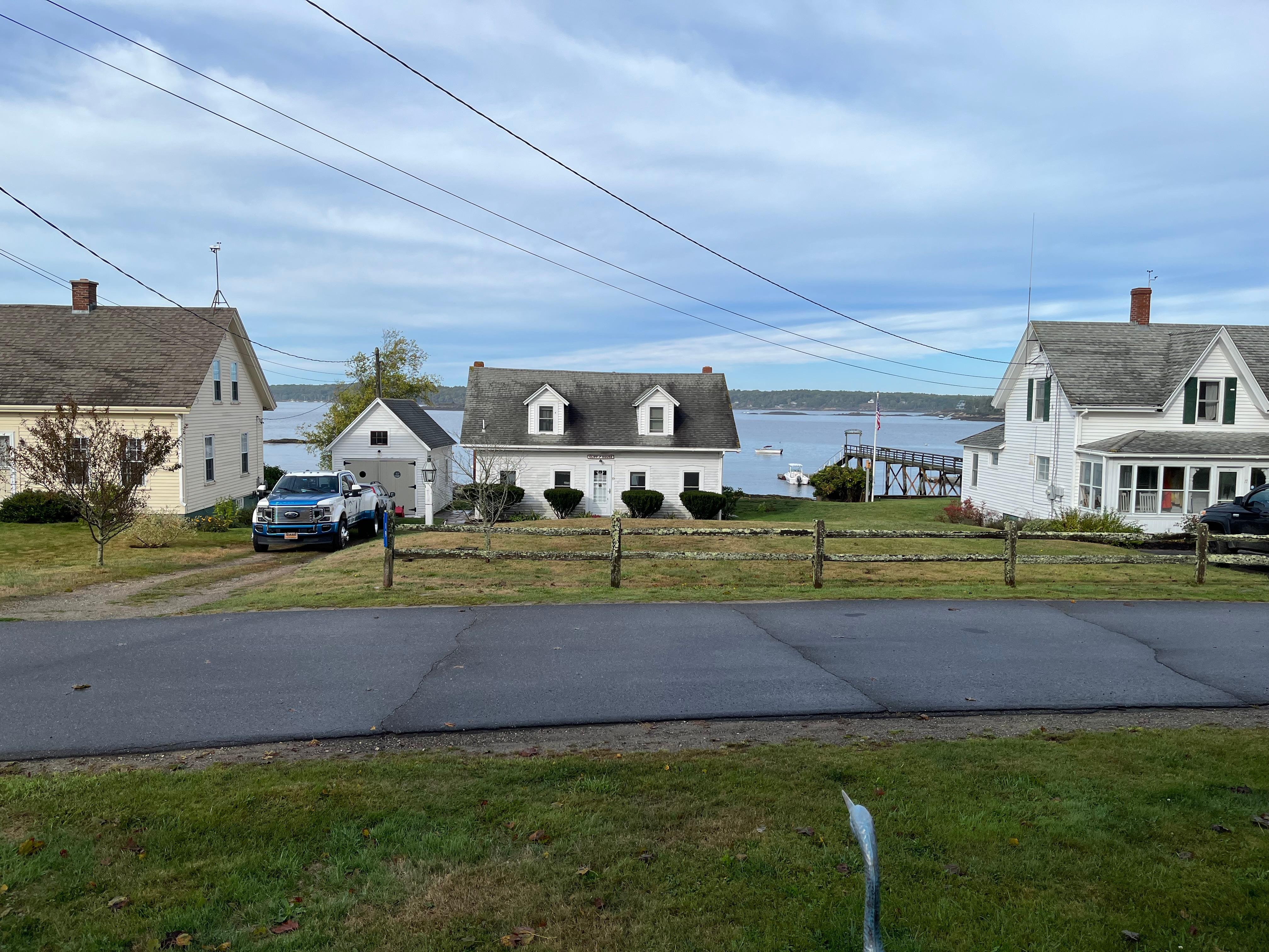 Looking across the street. 