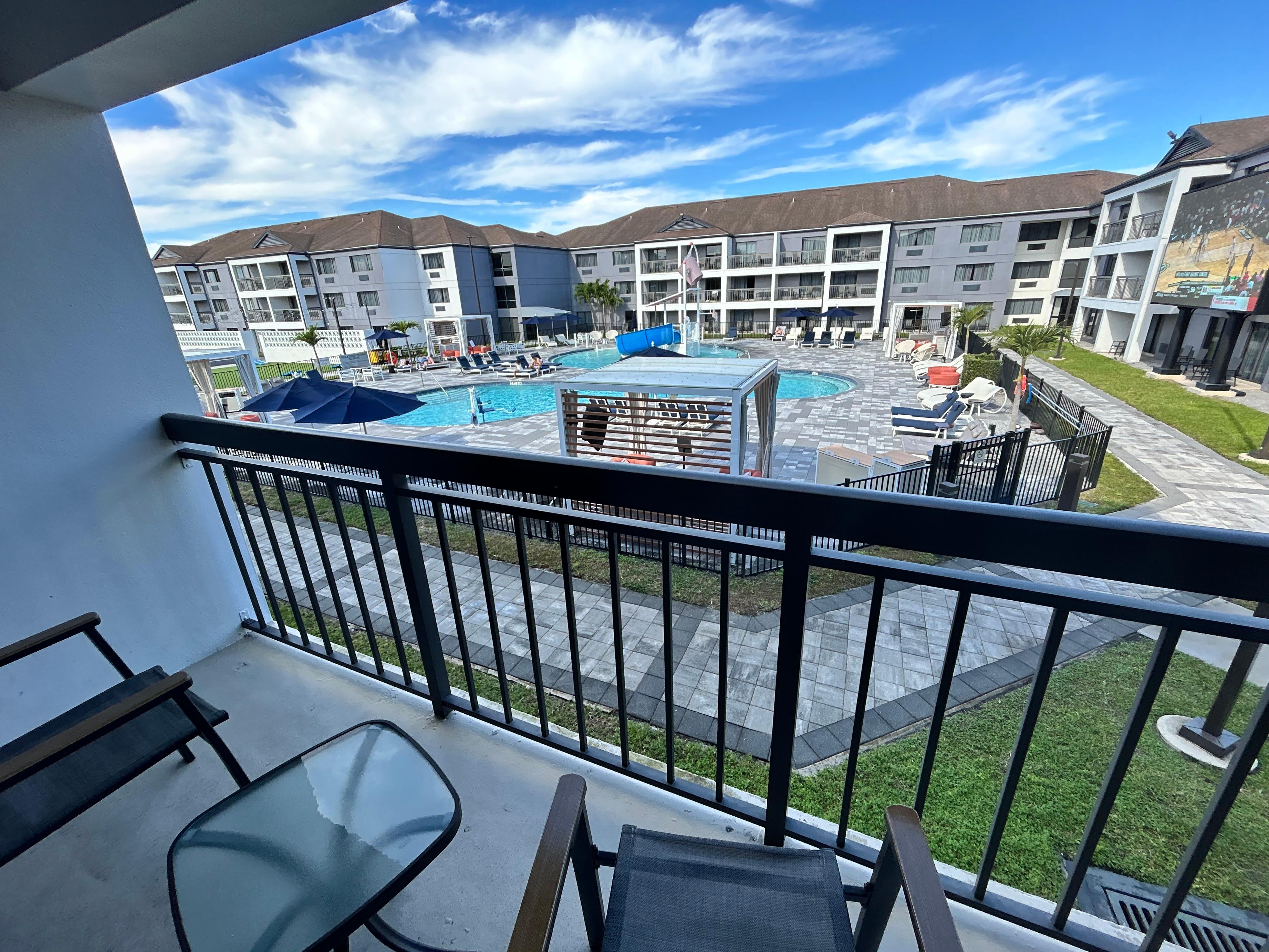 Pool view from balcony