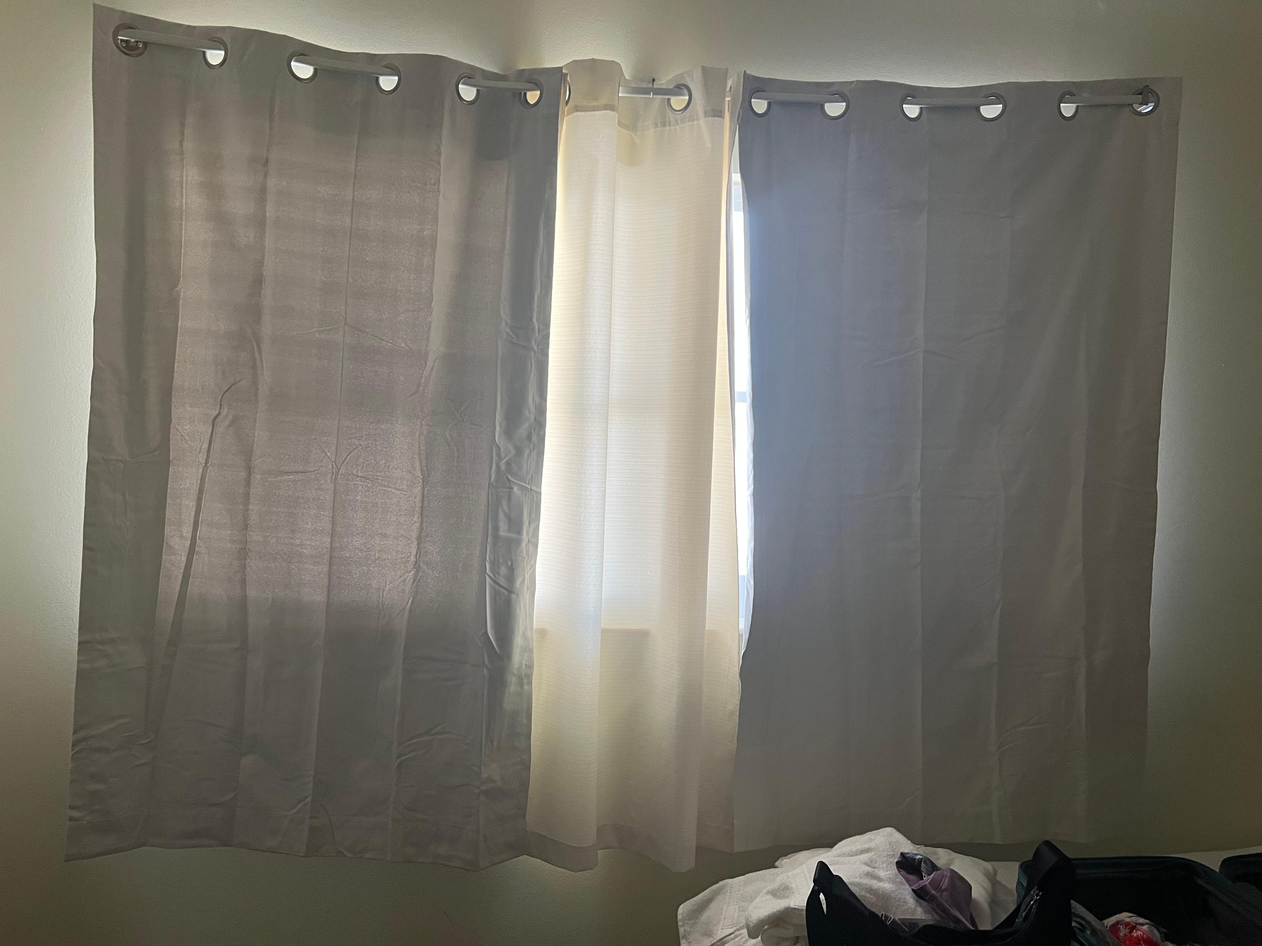 Guest bedroom window (on walkway that is lit at night)