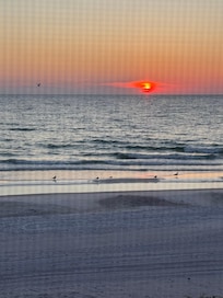 View of sunset from patio
