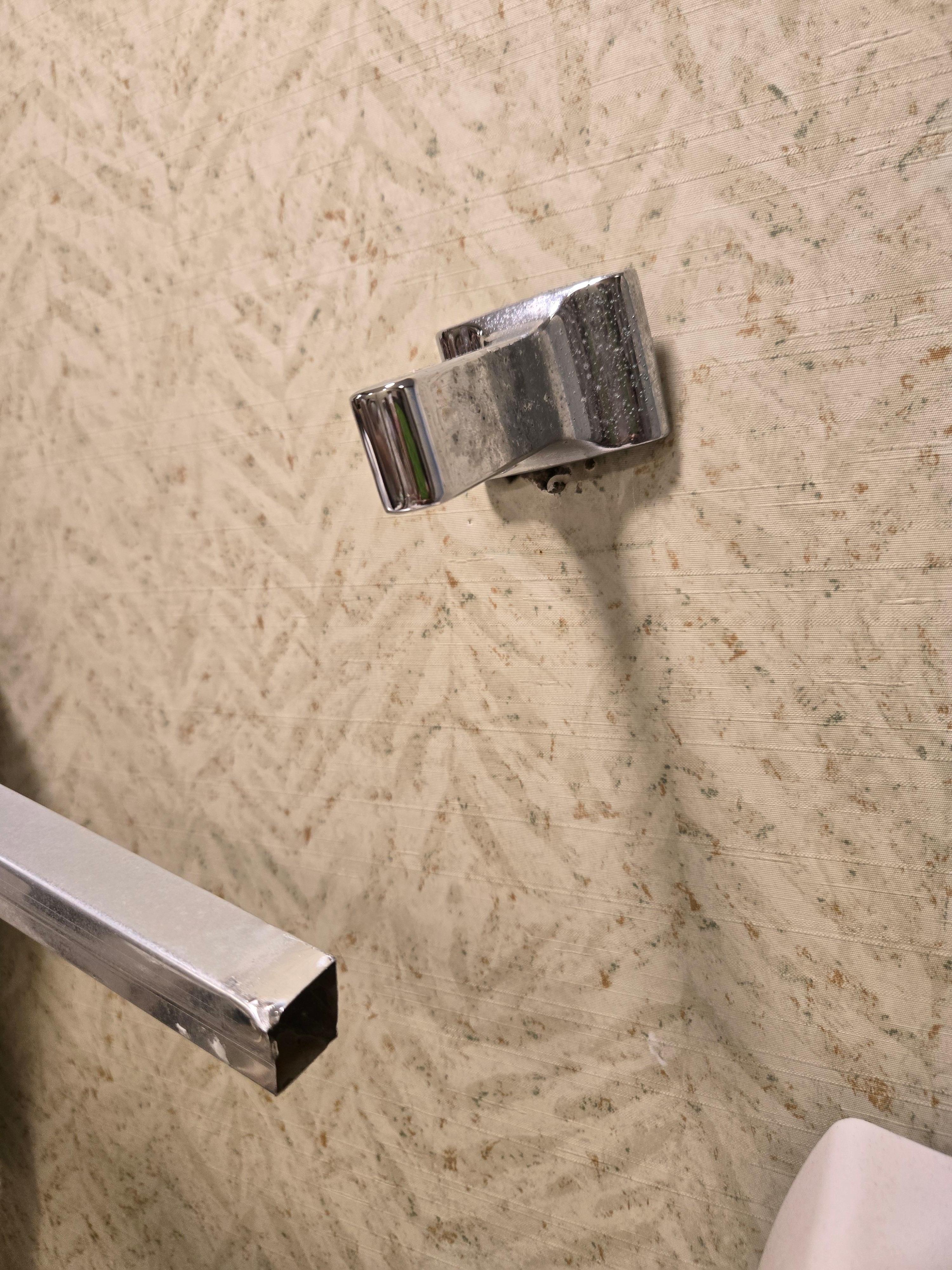 Towel rack broken 