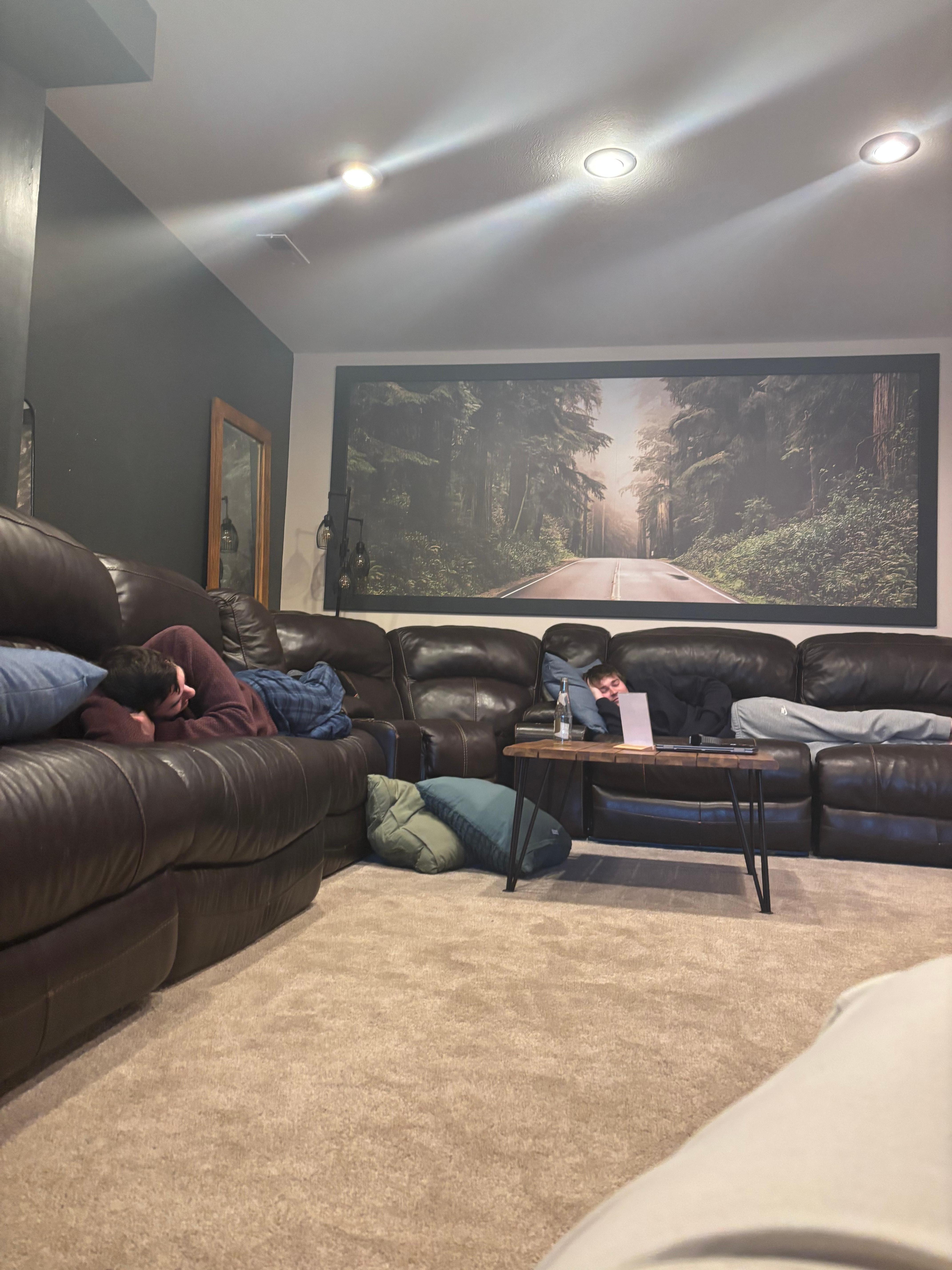 Basement space was perfect for fun and naps! 