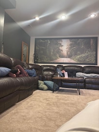 Basement space was perfect for fun and naps!