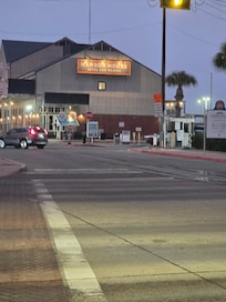 From the street outside the hotel