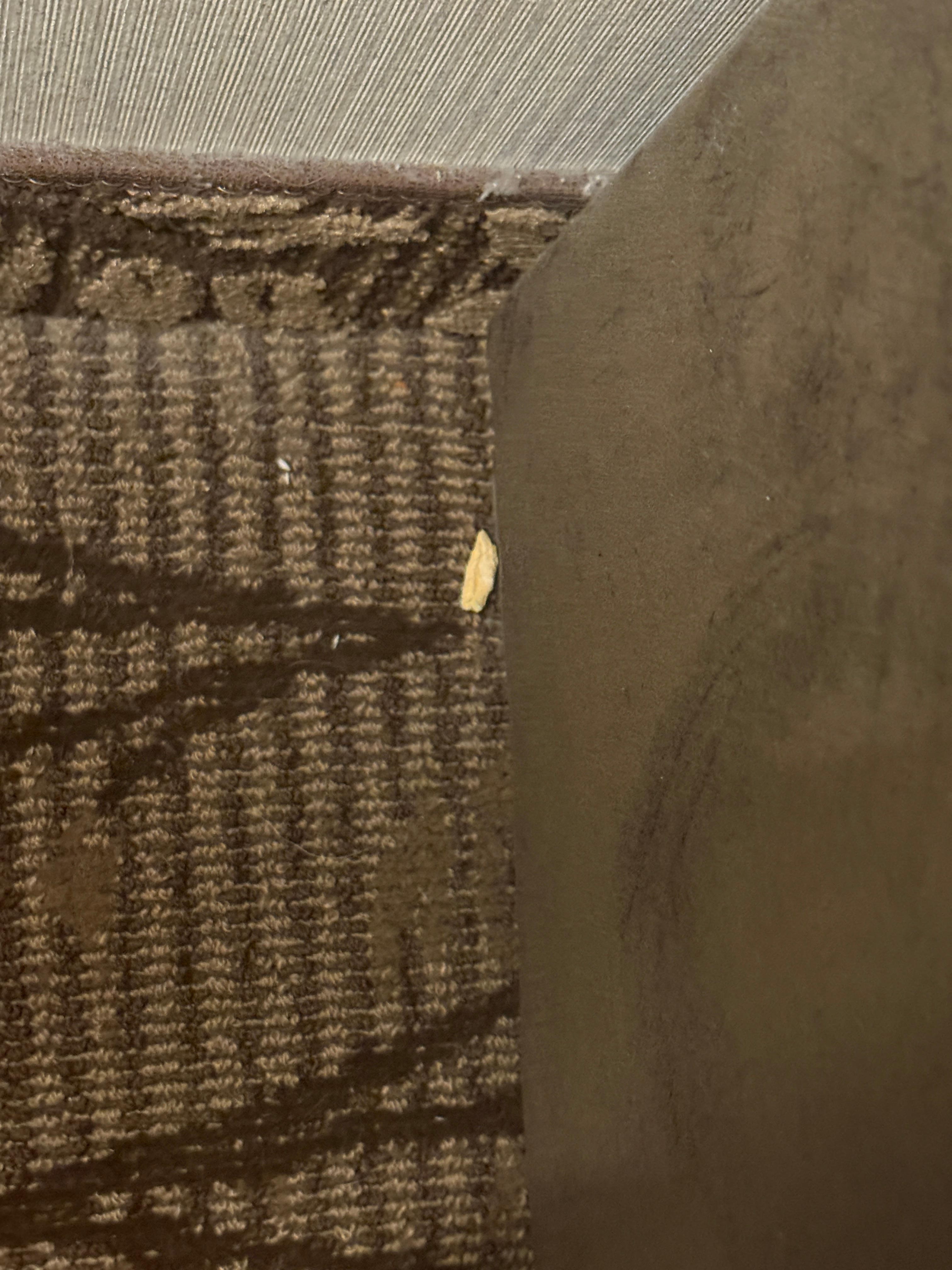 Food and crumbs on floor 