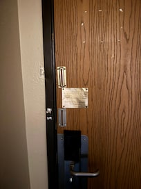 Door chain that was cut off