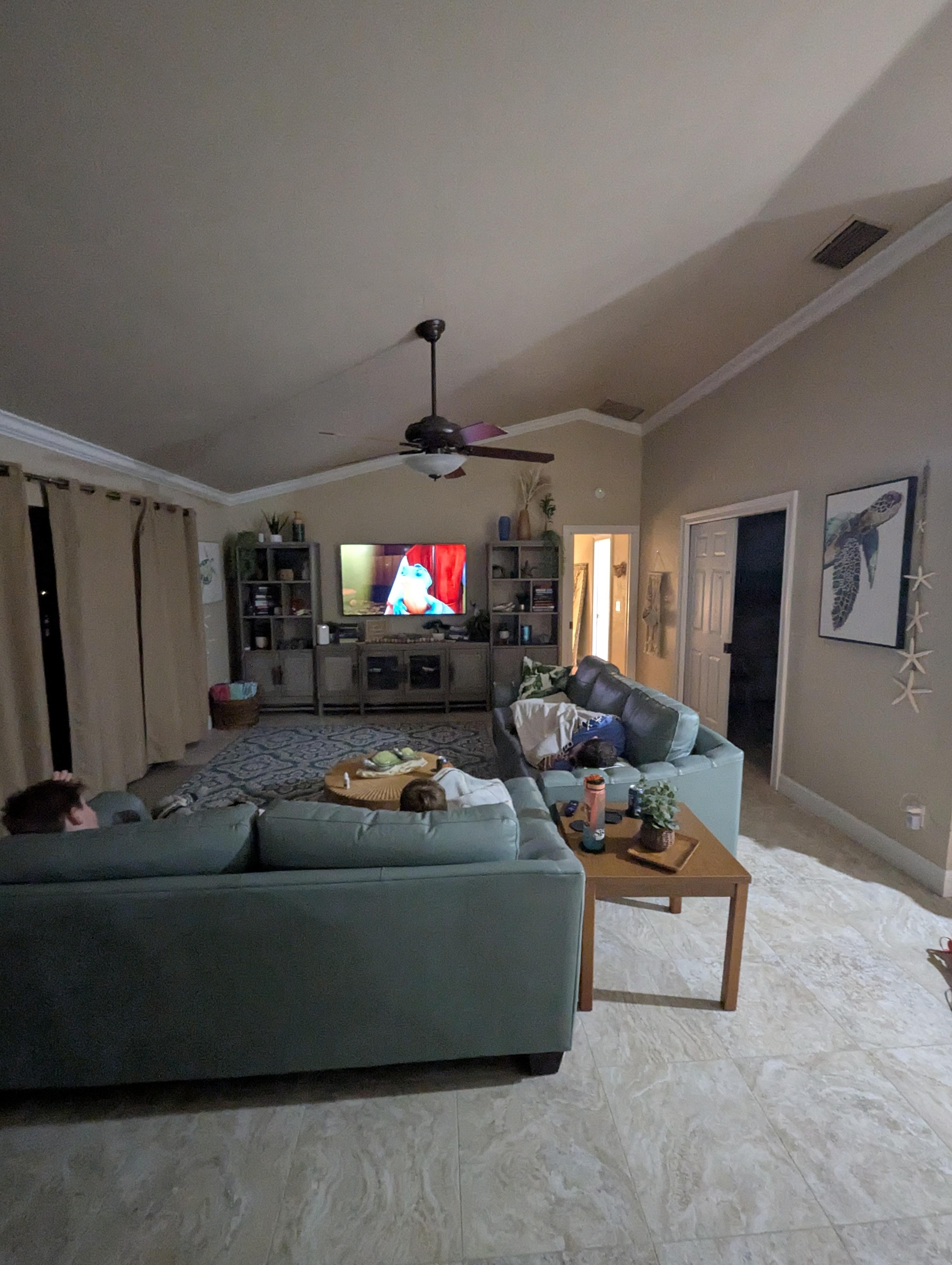 From dining area, to the living room 