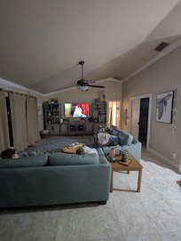 From dining area, to the living room