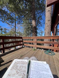 Fresh air for reading and journaling on the balcony