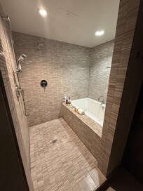 Love the big soaking tub and shower in the king suite