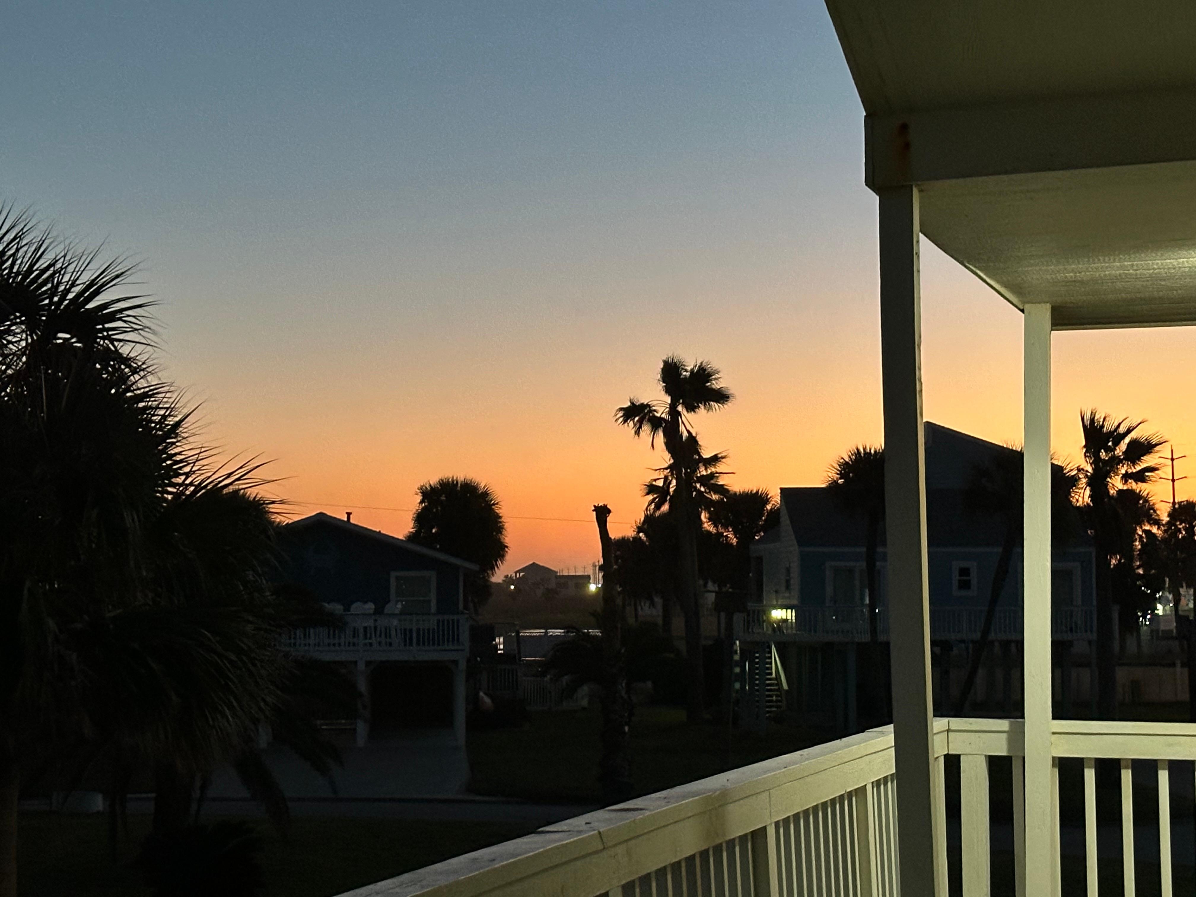 Sunset from the deck