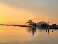 The Queen Mary from the room