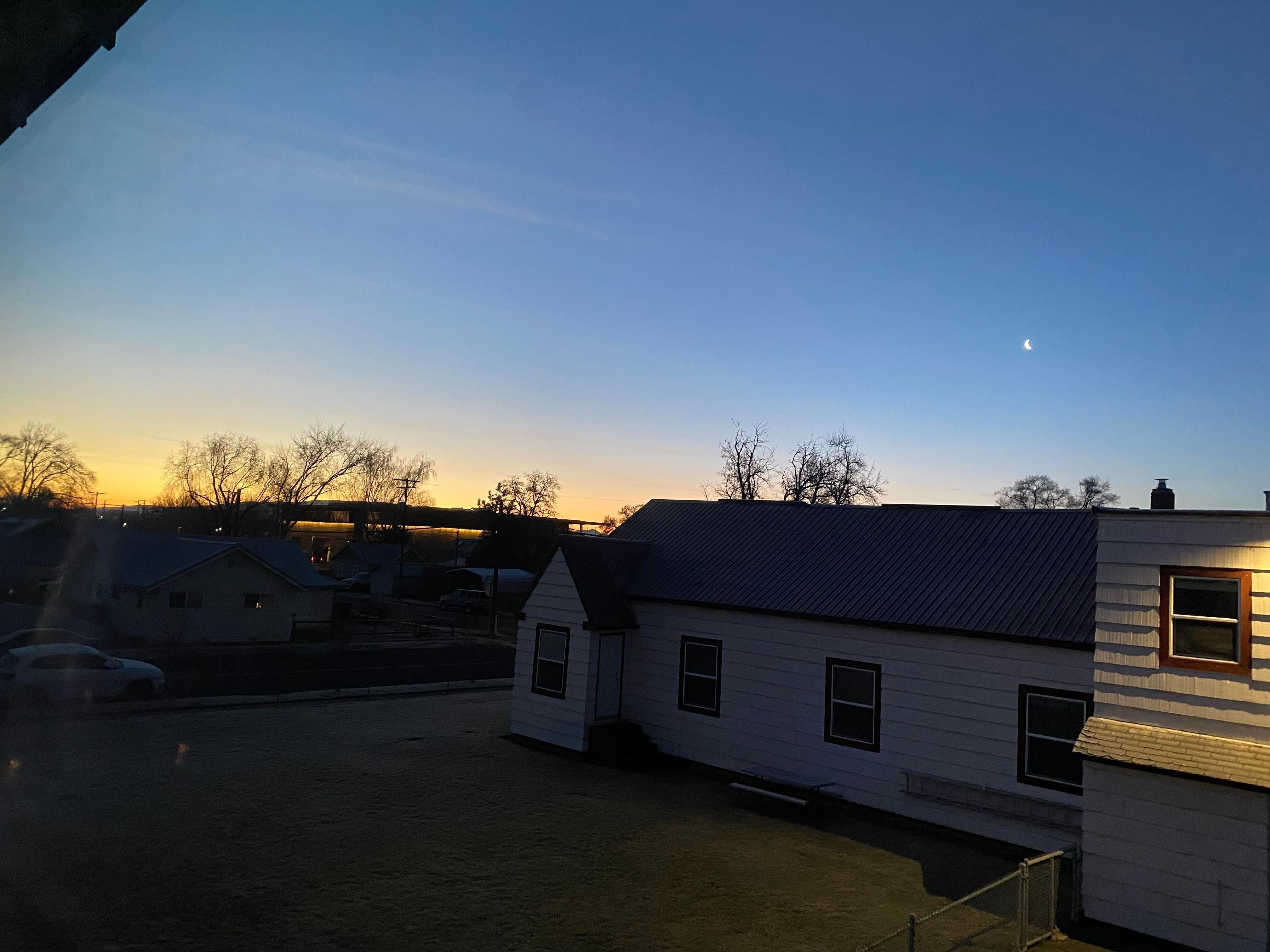Sunrise view from the bedroom window!